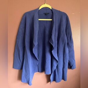 Eileen fisher draped open front silk blend cardigan XL